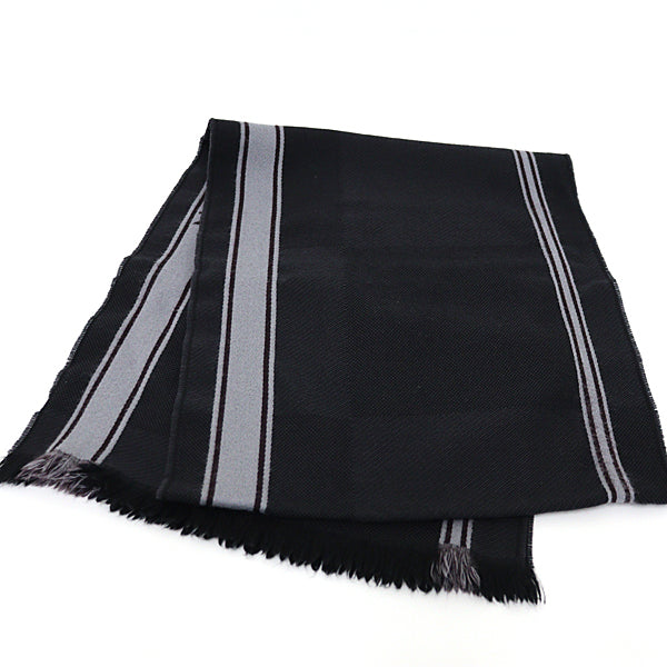 LOUIS VUITTON Scarf M72685 wool Dark gray Scarf Echarpe Messager Damier Geant mens