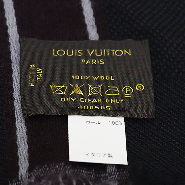 LOUIS VUITTON Scarf M72685 wool Dark gray Scarf Echarpe Messager Damier Geant mens