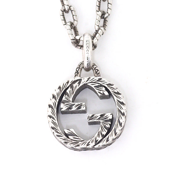 GUCCI Pendant 455307 Sterling Silver Silver Interlocking mens(Unisex)