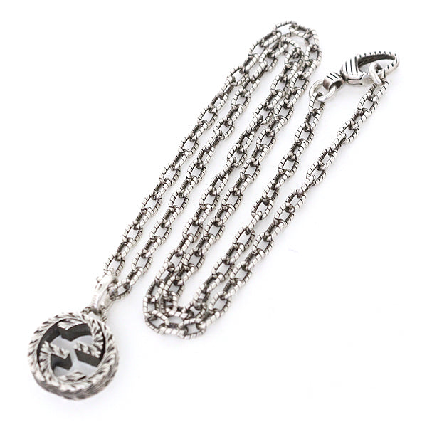 GUCCI Pendant 455307 Sterling Silver Silver Interlocking mens(Unisex)