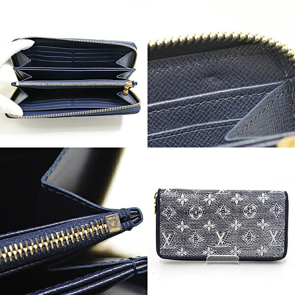 LOUIS VUITTON Long Wallet Purse M82468 Monogram Laminated Jacquard Navy/Silver type Long Wallet Purse Zippy wallet Women