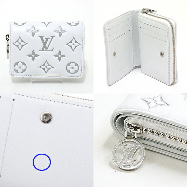 LOUIS VUITTON Bifold Wallet M12153 Lamb leather white Folded wallet Portefeuille Lou Women