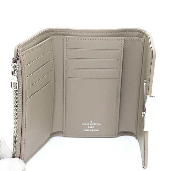LOUIS VUITTON Tri-fold wallet M83573 Cotton canvas/calf leather Taupe Portefeuille Compact