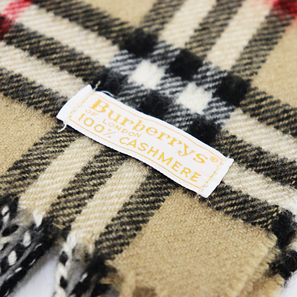 BURBERRY Scarf cashmere beige Nova Check cashmere scarf Women(Unisex)