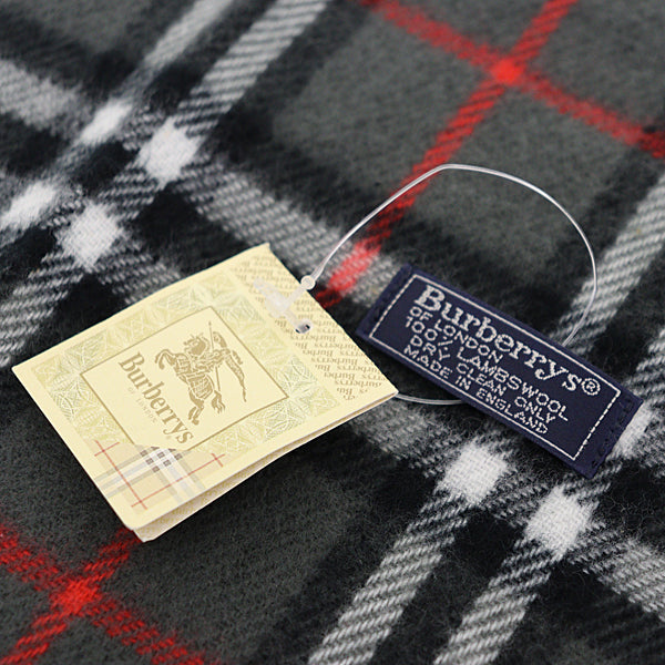 BURBERRY Scarf wool gray Nova Check Lambswool scarf Women(Unisex)