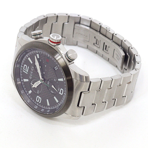 GUCCI Watches Quartz 126.2/YA126238 Stainless Steel Silver Mens watches G Timeless Chronograph gray dial mens