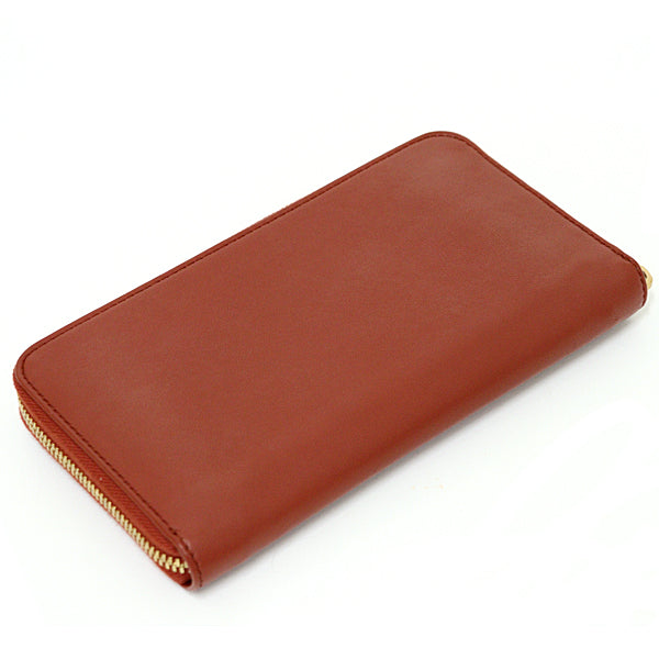 BOTTEGAVENETA Long Wallet Purse 608254 leather Brown type By color Zip Around long wallet Women