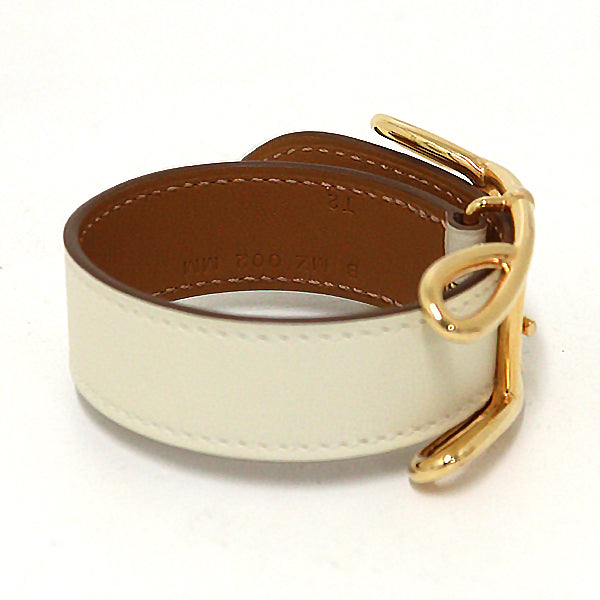 HERMES bracelet leather white Accessories Voltage Leather Bracelet Women