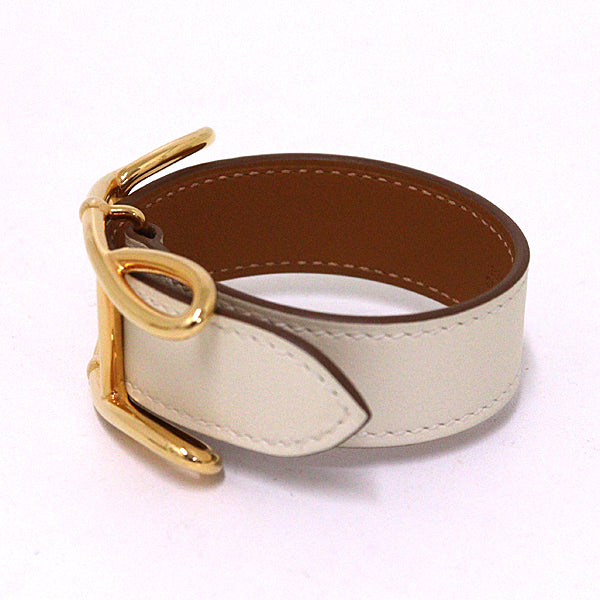 HERMES bracelet leather white Accessories Voltage Leather Bracelet Women