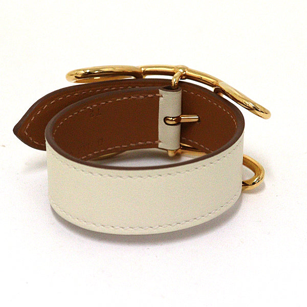 HERMES bracelet leather white Accessories Voltage Leather Bracelet Women