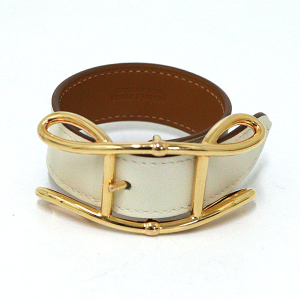 HERMES bracelet leather white Accessories Voltage Leather Bracelet Women
