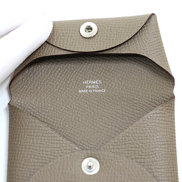 HERMES Coin case leather Brown Coin case Bastia Epsom Etoupe mens