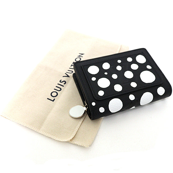 LOUIS VUITTON Bifold Wallet M81907 leather Noir Bron YAYOI KUSAMA LV ï¿½~ YK Portefeuille Claire Women