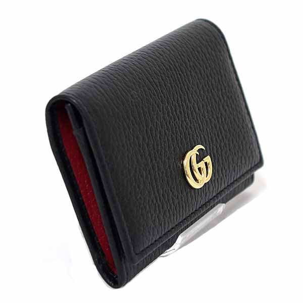 GUCCI name card holder 739525 leather black Japan exclusive Double G
