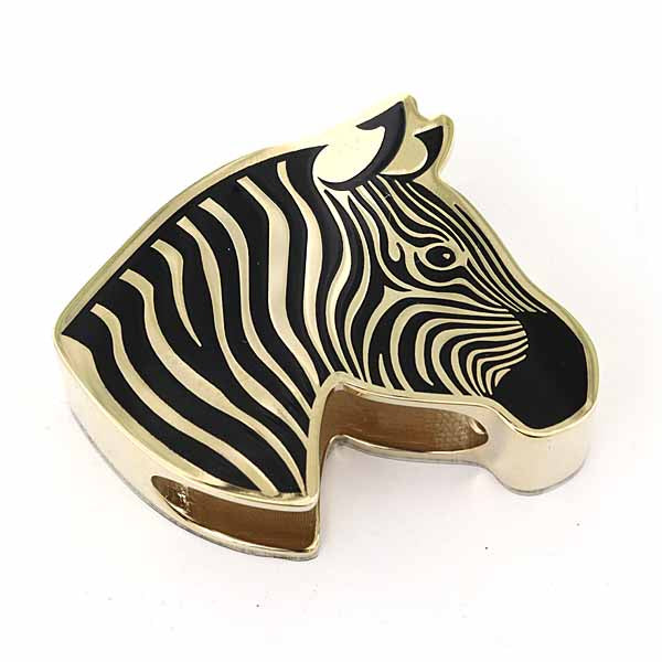 HERMES Scarf ring black Scarf ring Zebra Women
