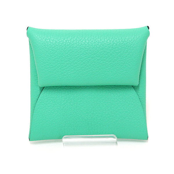 HERMES Coin case Evercolor Mint green Bastia GM Women