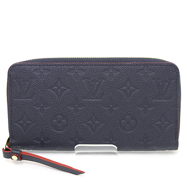LOUIS VUITTON Long Wallet Purse M62121 Monogram Empreinte leather Navy Monogram ï¿½E An plant Zippy wallet Women