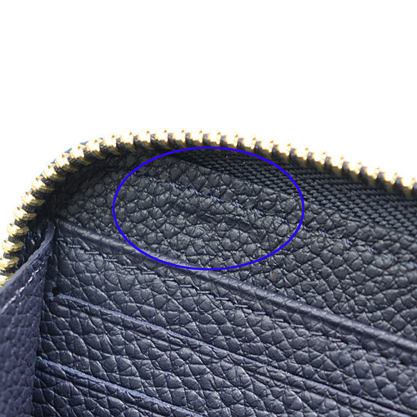 LOUIS VUITTON Long Wallet Purse M62121 Monogram Empreinte leather Navy Monogram ï¿½E An plant Zippy wallet Women