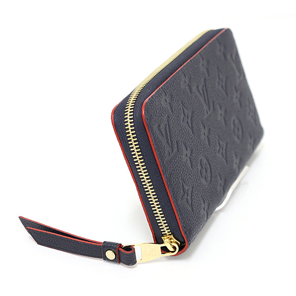 LOUIS VUITTON Long Wallet Purse M62121 Monogram Empreinte leather Navy Monogram ï¿½E An plant Zippy wallet Women