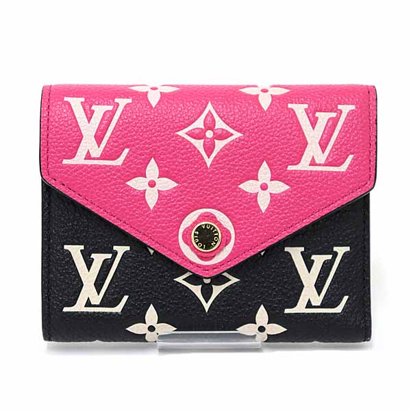 LOUIS VUITTON Tri-fold wallet M81285 Monogram Empreinte leather pink Portefeuille Victorine