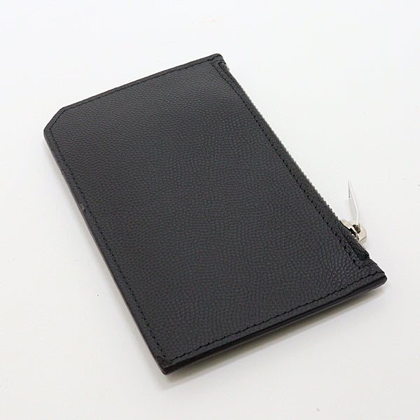 SAINT LAURENT Card Case 346104 leather Dark gray Zip Card Case