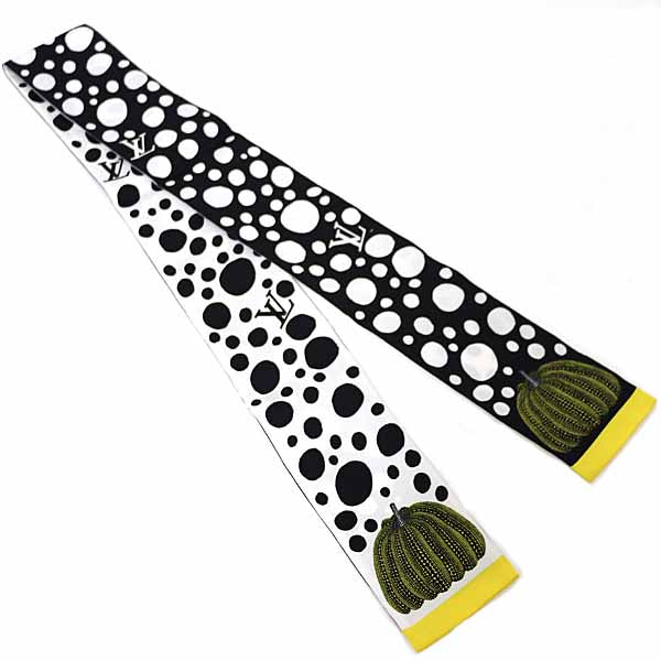 LOUIS VUITTON scarf M78291 silk black LVxYK Bando Infinity Dot