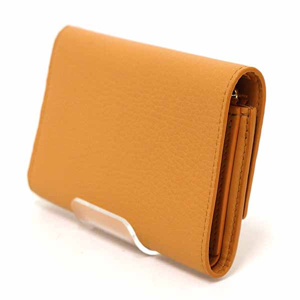 LOUIS VUITTON Tri-fold wallet M81669 leather saffron Portefeuille Capucines Compact