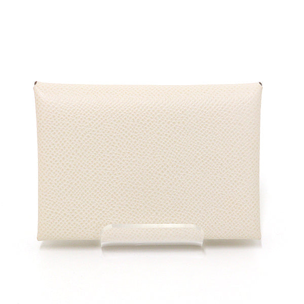 HERMES Coin case Epsom off white Calvi duo