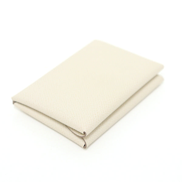 HERMES Coin case Epsom off white Calvi duo