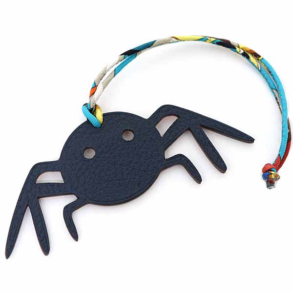 HERMES charm Togo Navy Petit H Spider