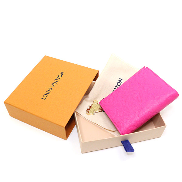 LOUIS VUITTON Bifold Wallet M14087 leather pink LV Ã TM Portefeuilleã»Lisa