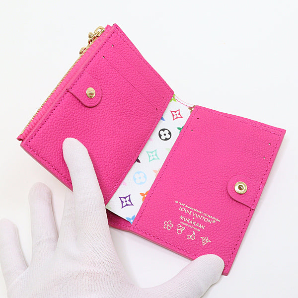 LOUIS VUITTON Bifold Wallet M14087 leather pink LV Ã TM Portefeuilleã»Lisa