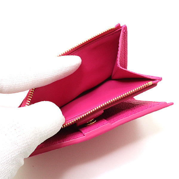 LOUIS VUITTON Bifold Wallet M14087 leather pink LV Ã TM Portefeuilleã»Lisa