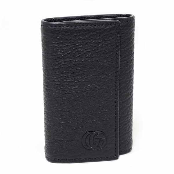 GUCCI Key case Key holder 795336 leather black Double G Key case Key holder