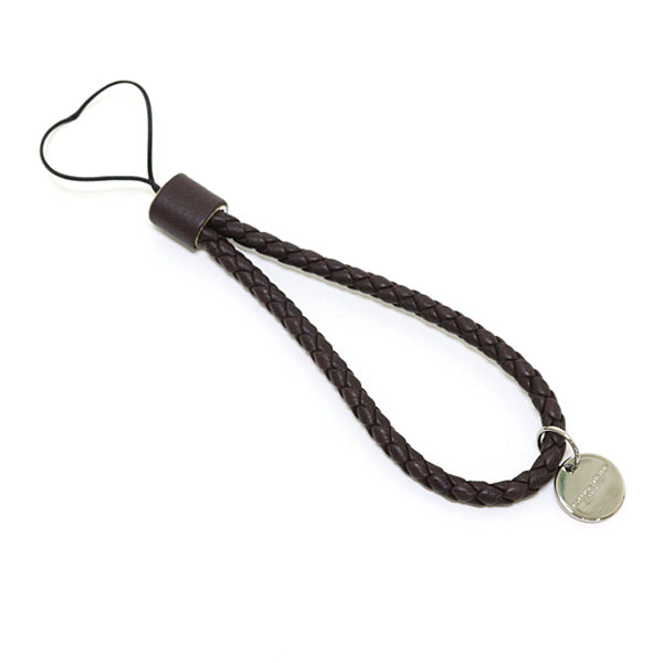 BOTTEGAVENETA strap leather Dark brown INTRECCIATO