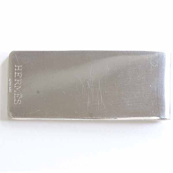HERMES Money clip SV925 Silver H Evelyn Perforation