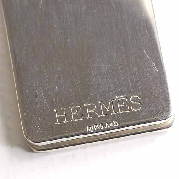 HERMES Money clip SV925 Silver H Evelyn Perforation