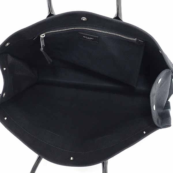 SAINT LAURENT Tote Bag 499290 Cotton canvas black Rive Gauche Tote Bag