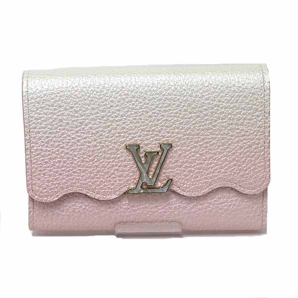 LOUIS VUITTON Tri-fold wallet M83686 Grain Calfskin Leather Shaded Pink Portefeuille Compact
