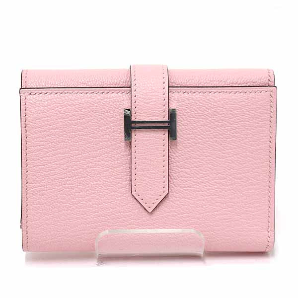 HERMES Tri-fold wallet Shave Rose Darling Bean combine