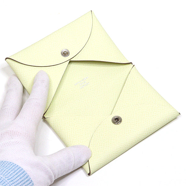 HERMES Card Case Epsom white Made in 2024 Calvi