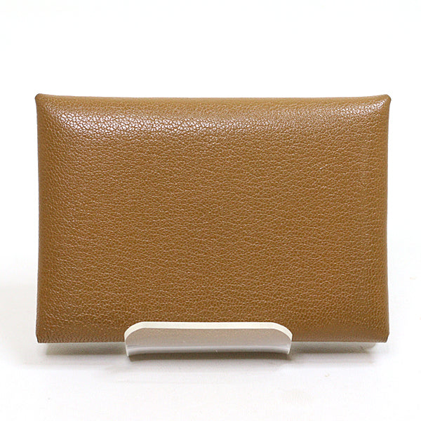 HERMES Card Case Epsom gold Calvi duo