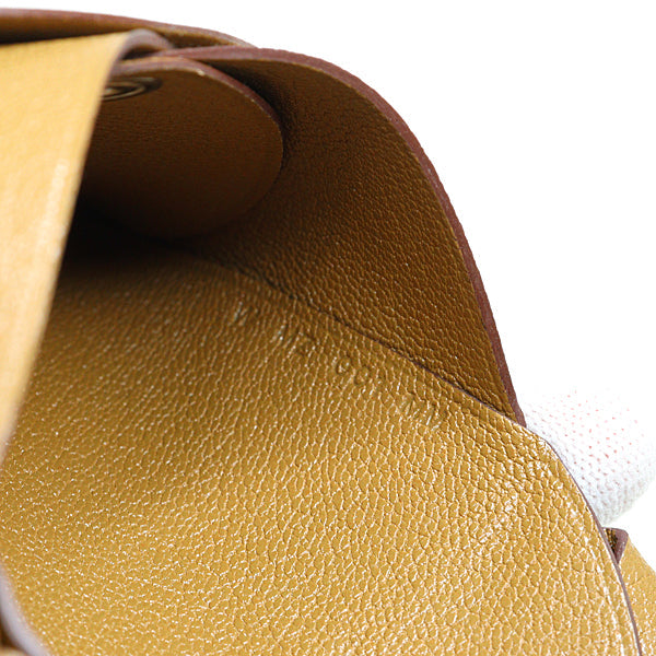 HERMES Card Case Epsom gold Calvi duo
