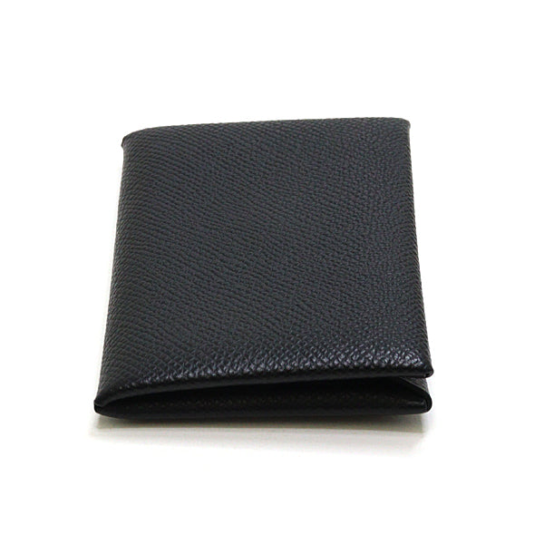 HERMES Card Case Epsom black Calvi