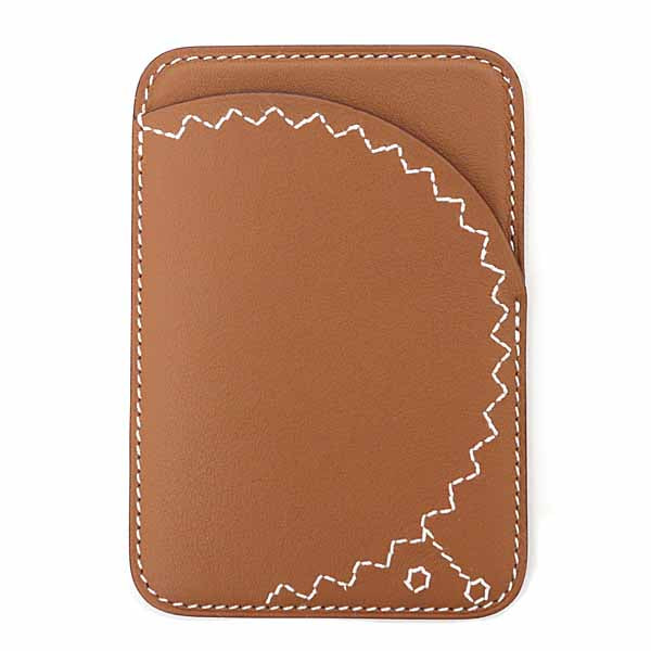 HERMES Card Case leather Brown type MagSafe Eman Ellison