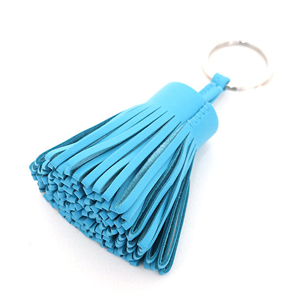 HERMES key ring Sheep leather Light blue Carmen