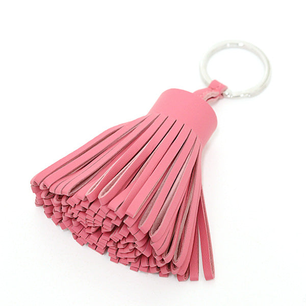 HERMES key ring H0327108A8W Sheep leather pink Carmen