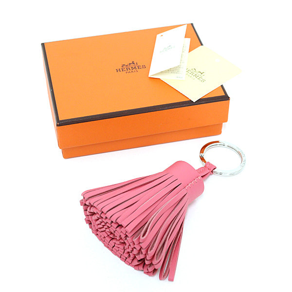 HERMES key ring H0327108A8W Sheep leather pink Carmen