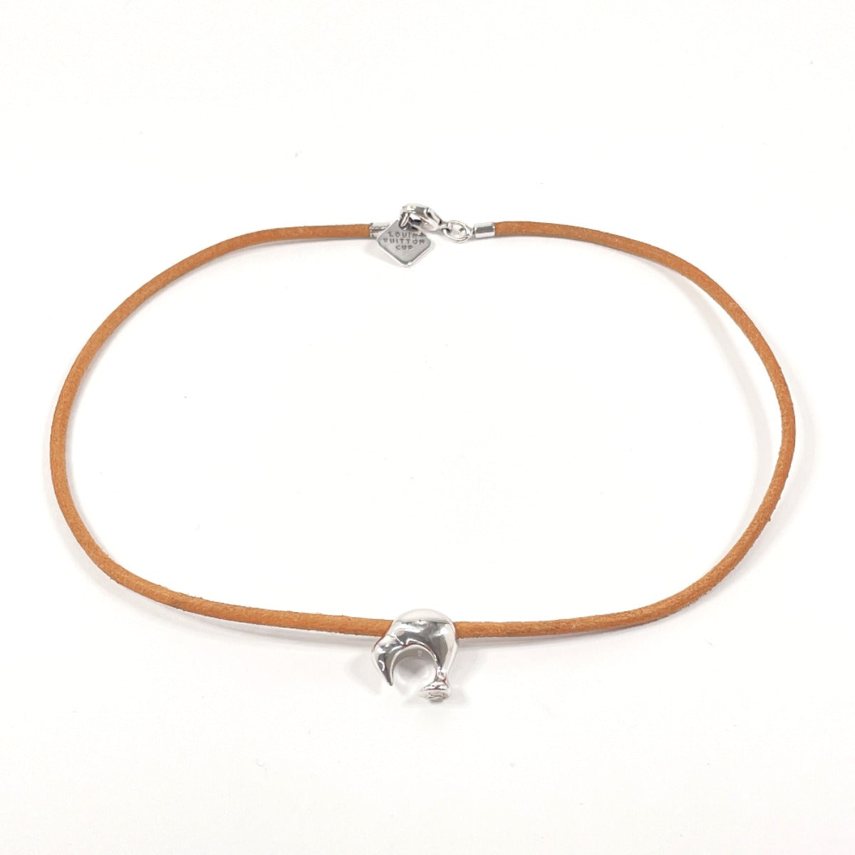 LOUIS VUITTON Necklace Silver925 , Leather Silver Louis Vuitton Cup 2003 Limited Edition Kiwi