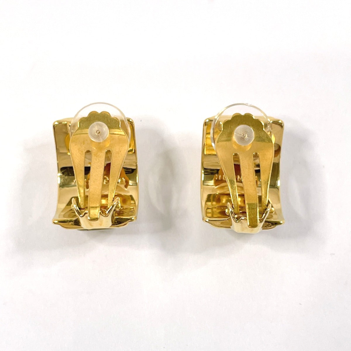 HERMES Earring metal gold Emaille Shippo